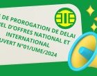 AVIS DE PROROGATION DE DELAI APPEL D'OFFRES NATIONAL ET INTERNATIONAL OUVERT (...)